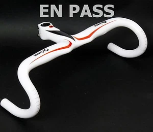 mr-ride 44x12cm 350g Ti Climax 3K Carbon Integrated Handlebar stem HR03B White - Picture 1 of 8
