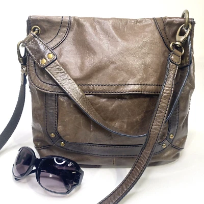 ~FOSSIL Purse Brown Leather Maddox Tote Satchel Shoulder Bag - Image 1 of 4