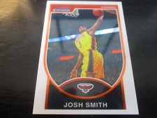 josh smith (atlanta hawks - forward) 2007/08 bowman chrome card #5 mint