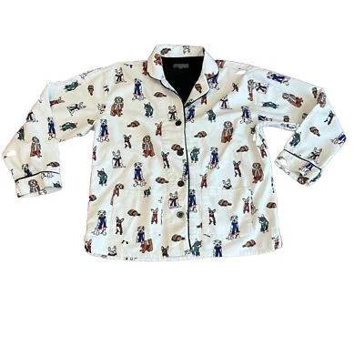PJ Salvage PERROS En PIJAMA Franela Pijama Camisa para Dormir Bolsillos Envío con Descuento Foto 1 de 4