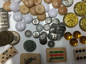 Grab Bag of Scrapbook, Craft, Collage Materials, Paper, Charms, Beads, Buttons - Picture 1 of 12