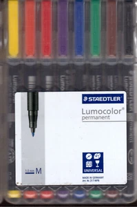 Staedtler 8-pc Lumocolor Permanent Pen 0.1 mm M Made in Germany NEW - Picture 1 of 1
