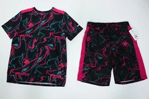Athletic Works Girls Set 2 Piece Multicolor Activewear Shorts Size 2XL  NEW - Picture 1 of 3