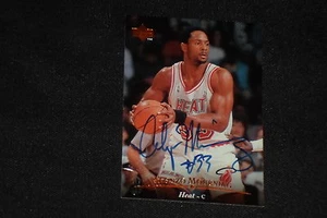 ALONZO MOURNING 1995-96 UPPER DECK SIGNED AUTOGRAPHED CARD #217 SCORE BOARD CERT - Picture 1 of 1