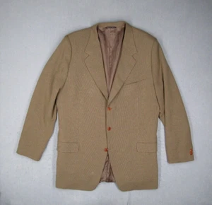 Canali Milano Jacket Mens 44 L Brown 3 Button Wool Silk Blazer Made in Italy - Picture 1 of 15