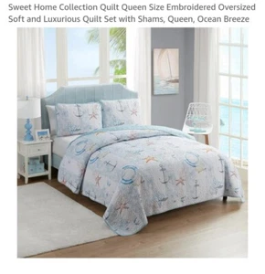3-Piece King Quilt Set Ocean Breeze (New) - Picture 1 of 3