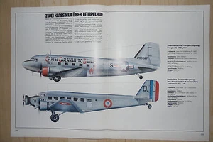 Junkers -- Ju 52 / 3 m -- ( F) - Douglas C 47 Skytrain -- Poster-Plakat - Farbe- - Picture 1 of 1