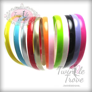Dima para el cabello delgada de plástico acrílico Alice de 12 mm para niñas; color arco iris; - Imagen 1 de 13