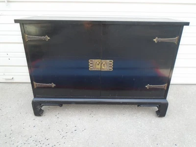 Pagoda Asiática Gabinete Servidor Chinoiserie Altar Buffet Oración TV Soporte Mesa Negro Foto 1 de 4