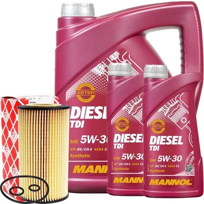 FEBI BILSTEIN ÖLFILTER + 7L MANNOL 5W-30 MOTORÖL passend für MERCEDES 229.51 ÖL - Bild 1 von 4