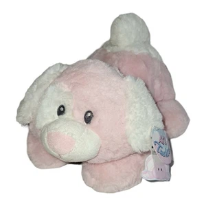 Aurora Baby Pink White Li'l Tushies Plush Puppy Dog Tags Stuffed animal 11" - Picture 1 of 9