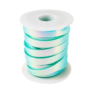 Pandahall 5,4 iarde acquamarina PVC nastro cordino piatto cinghia 1/2 pollice colorato... - Foto 1 di 7