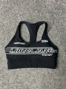 Sujetador deportivo Lorna Jane Aths Dept para mujer pequeño negro soporte máximo corto - Imagen 1 de 14