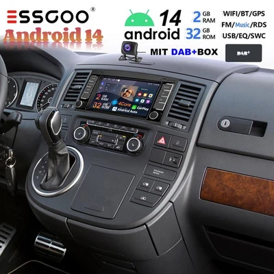 Für VW Touareg T5 Transporter Multivan DAB+ Android 14 Carplay Autoradio GPS NAV - Bild 1 von 4