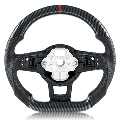 Hydro Dip Carbon Fiber Steering Wheel For Volkswagen Golf MK7 GTI/R 2015-2019 - Image 1 of 4