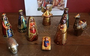 Vintage Wish For Joy, Porcelain Nativity 9 Piece Set, Sears, Roebuck Co. - Picture 1 of 13