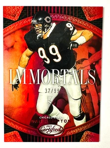 Tarjeta de Dan Hampton Mirror Red Foil 2023 con certificación Panini SP #/99 ¡Bears Legend! - Imagen 1 de 3