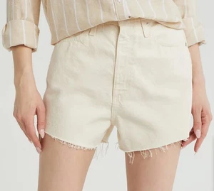 AG Renn Revival abgeschnittene Jeansshorts ecru Dünen 31 neu mit Etikett 188 $ - Bild 1 von 6