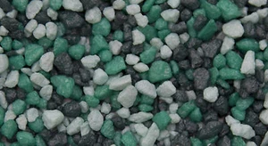 Aquarium Tri Coloured Gravel Turquoise 3 to 6mm Grains 10 kg Bag - Picture 1 of 1