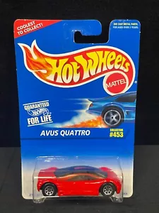 Hot Wheels Blue Card MOC 1996 #453 AVUS QUATTRO RED SILVER 7 SPOKES - Picture 1 of 4