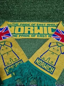 NORWICH CITY FC Football Club Team 'Pride Of East Anglia' Supporters Scarf 128Cm - Picture 1 of 3