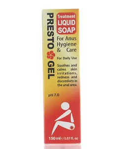 Presto Gel Haemorrhoid for Anus Hygiene & Care Liquid Soap 150ML - FREE SHIPPING - Picture 1 of 4