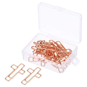 Papier Klemme Kreuz-Geformt Niedlich Dekorativ Spaß 1.3" Rose Gold Pack von 20 - Bild 1 von 5