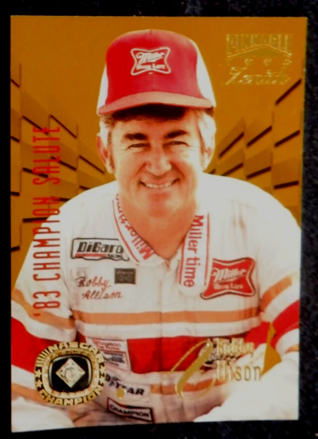Bobby Allison Champion Salute promo card #12, 1996 Pinnacle Zenith - Image 1 of 4