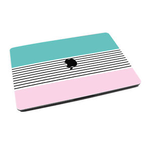 Pink Teal Chevron for Apple MacBook Air 13 2018, Laminated Vinyl Skin Sticker