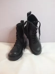 H&M Negro Plataforma Góticas Damas Botas con Tacón de Bloque Talla 36 Cuero Sintético - Imagen 1 de 5