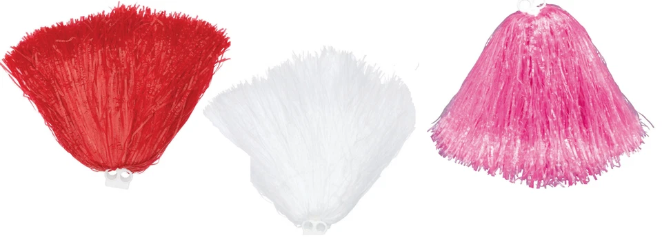 Pom Adults Dancing Cheerleader Fancy Dress Accessory Cheerleading - Image 1 of 1
