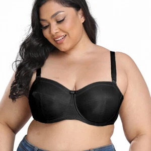 Reggiseno Donna Senza Spalline Reggiseno Minimizzatore Sottofilo Multiway Non Imbottito Busto Grande - Foto 1 di 13