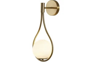 Zwei Mid Century Drop Design Wandlampen in Messing - Bild 1 von 3