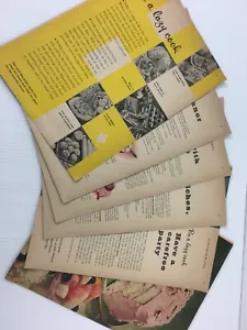 1956 Rezepte Kochbuch Sei ein fauler Koch Magazin Seiten ein Gericht Desserts Party - Bild 1 von 7