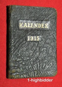 1915 Fick-Calendar Calendario de Bolsillo Sueco Libro Miniatura 1"" x 2"" Talla COMO NUEVO- - Imagen 1 de 6