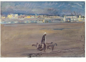 Kunstkarte: Max Slevogt - Nach Sonnenuntergang / Luxor - Picture 1 of 1