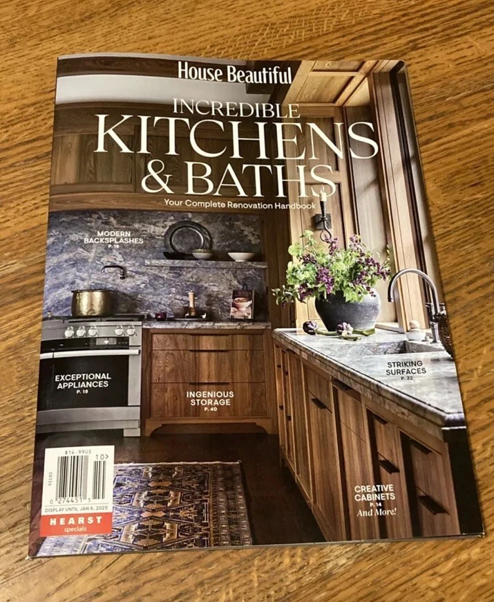 House Beautiful Incredible Kitchens & Baths January 2025 Magazine Handbook - Image 1 of 1