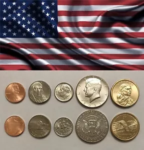 ESTADOS UNIDOS (EE.UU.) - JUEGO DE 5 MONEDAS (CENTAVO, DÓLAR) 2006 - 2021 - DE ROLL, UNC - Imagen 1 de 3