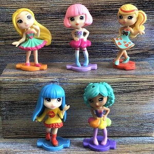 Popteenies Spin Master Small Tiny Dolls Lot 5 Figures 2.5" Toys PVC Cake Toppers - Picture 1 of 9