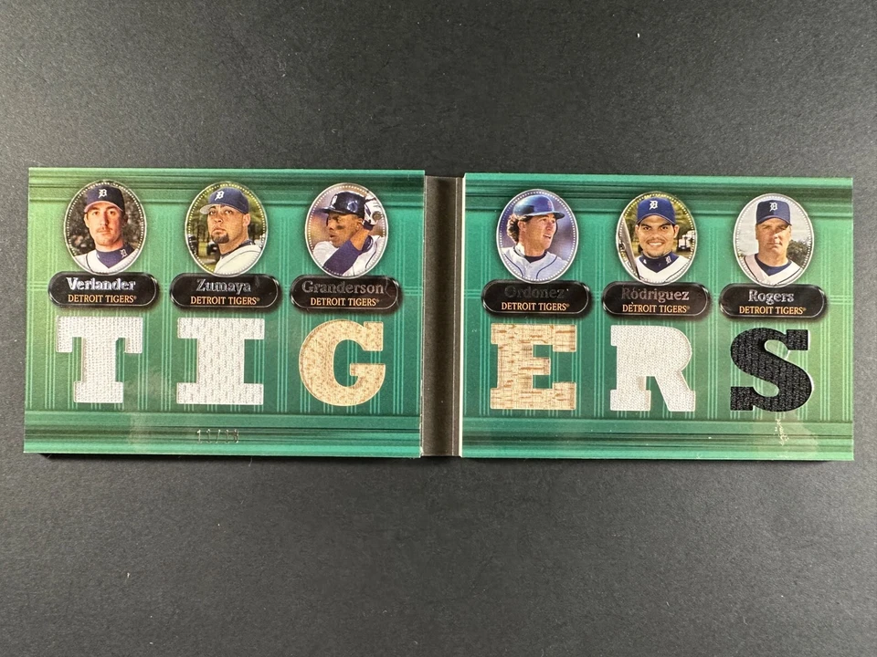 Verlander Zumaya Granderson Ordonez Rodriguez Rodgers Triple Threads Relics /18 - Image 1 of 2