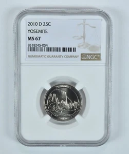 2010-D Washington Quarter Yosemite America The Beautiful MS67 NGC - Picture 1 of 5