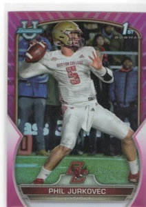 2022 Bowman University Chrome Phil Jurkovec Pink Wave Refractor #80/125 - Picture 1 of 2