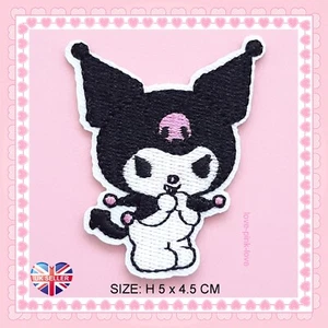 🌸 KUROMI SANRIO Kawaii Full Embroidered Applique Iron Sew On Patch Badge UK 🌸 - Picture 1 of 2