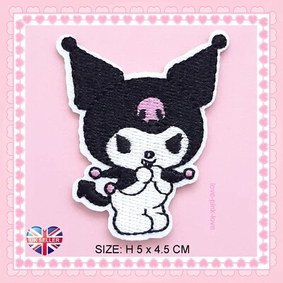 🌸 KUROMI SANRIO Kawaii Full Embroidered Applique Iron Sew On Patch Badge UK 🌸 - Image 1 of 2