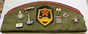 USSR SOVIET SIDE CAP FORAGE CAP TANKERS BADGE ALSO ASSORTED BADGES SIZE 56 (1) - Picture 1 of 8