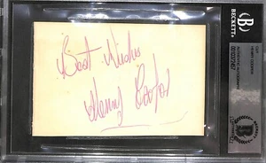 Sir Henry Cooper Signed Vintage 3x5 Index Card BAS Beckett COA Boxing Autograph - Picture 1 of 12