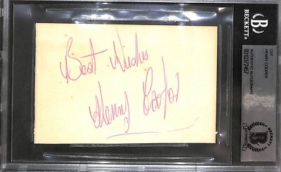 Sir Henry Cooper Signed Vintage 3x5 Index Card BAS Beckett COA Boxing Autograph - Image 1 of 4