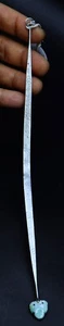 Antique Chinese Qing dynasty sterling silver & carved jadeite Buddha Bi tongue s - Picture 1 of 12