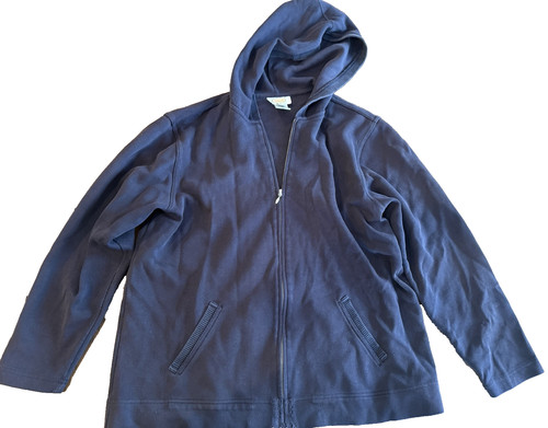 VETEMENTS Felpa donna Talbots blu navy full zip con cappuccio taglia XL SPEDIZIONE GRATUITA!