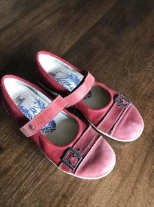 Vado Mary Janes Rot Halbschuhe Leder Sandalen 36 Schuhe Sommer Kinderschuhe - Bild 1 von 8